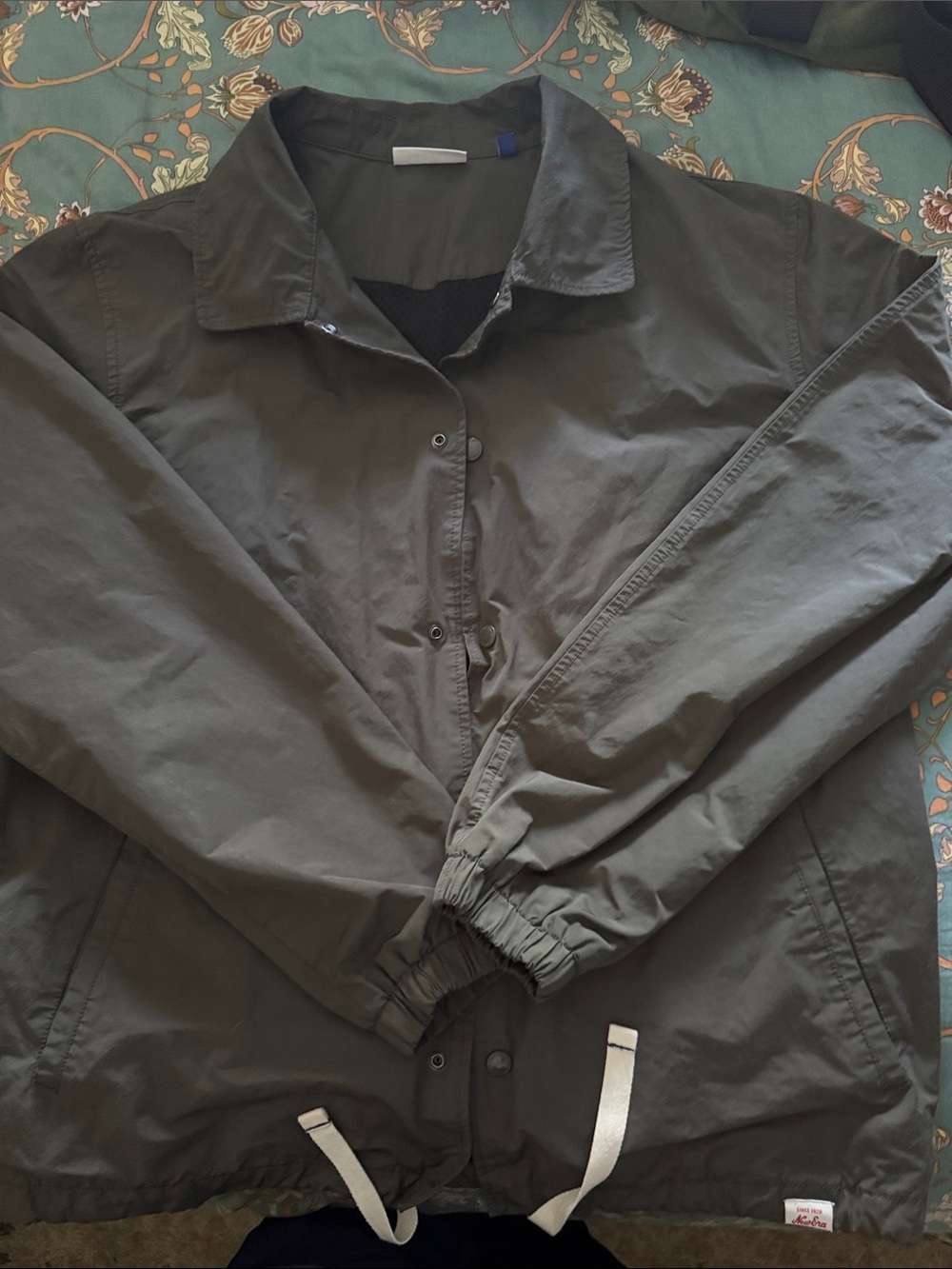 New Era Olive Green Windbreaker Coach Jacket